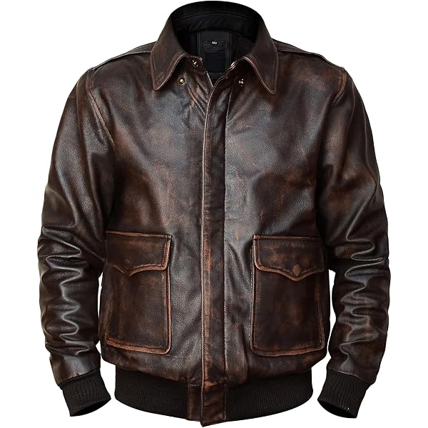Desired Jackets Mens G-1 Fur Collar US Navy Flight Distressed